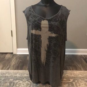 Gray cross tank